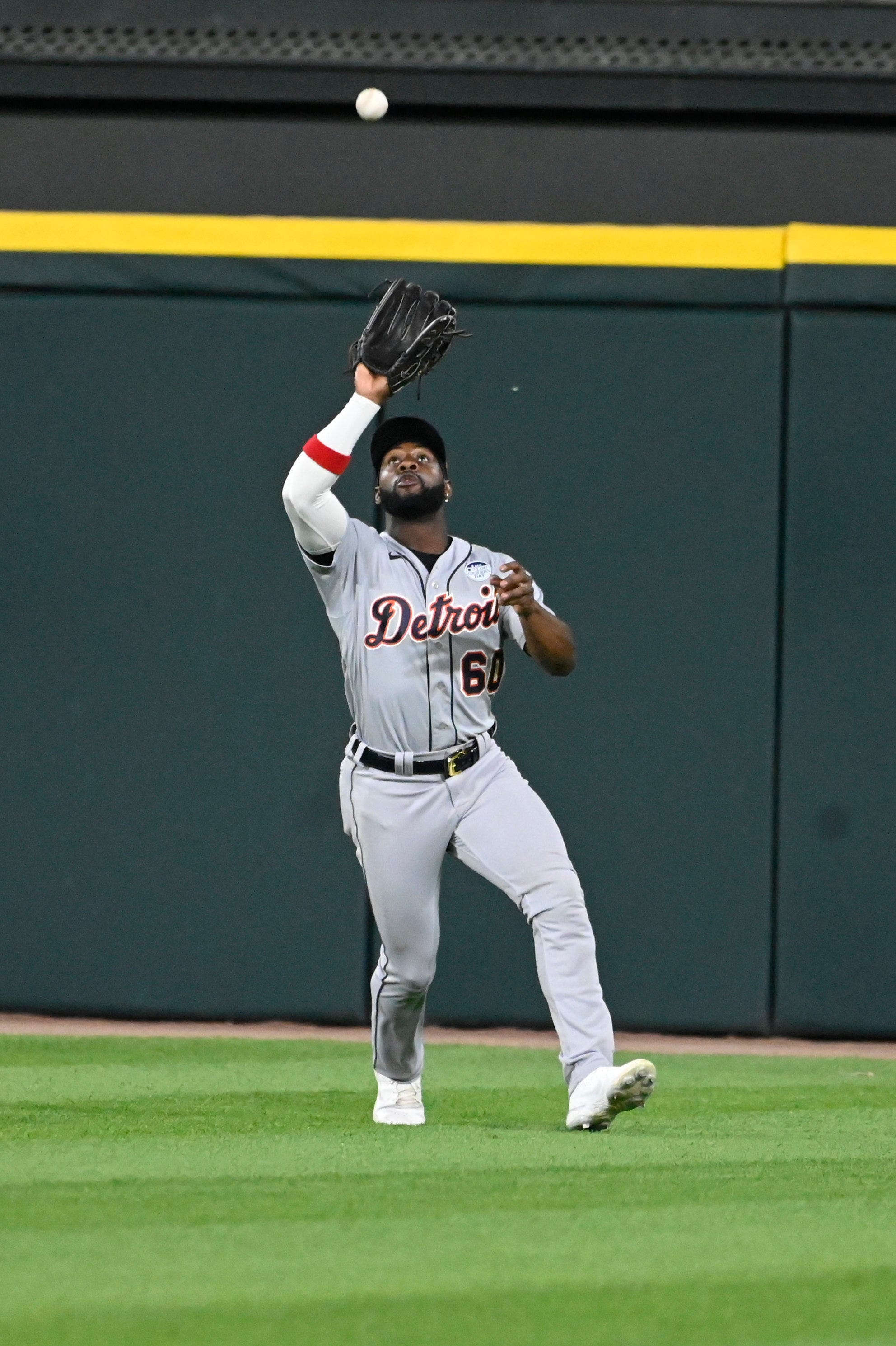 Tigers' Akil Baddoo hit in the groin on stolen-base attempt