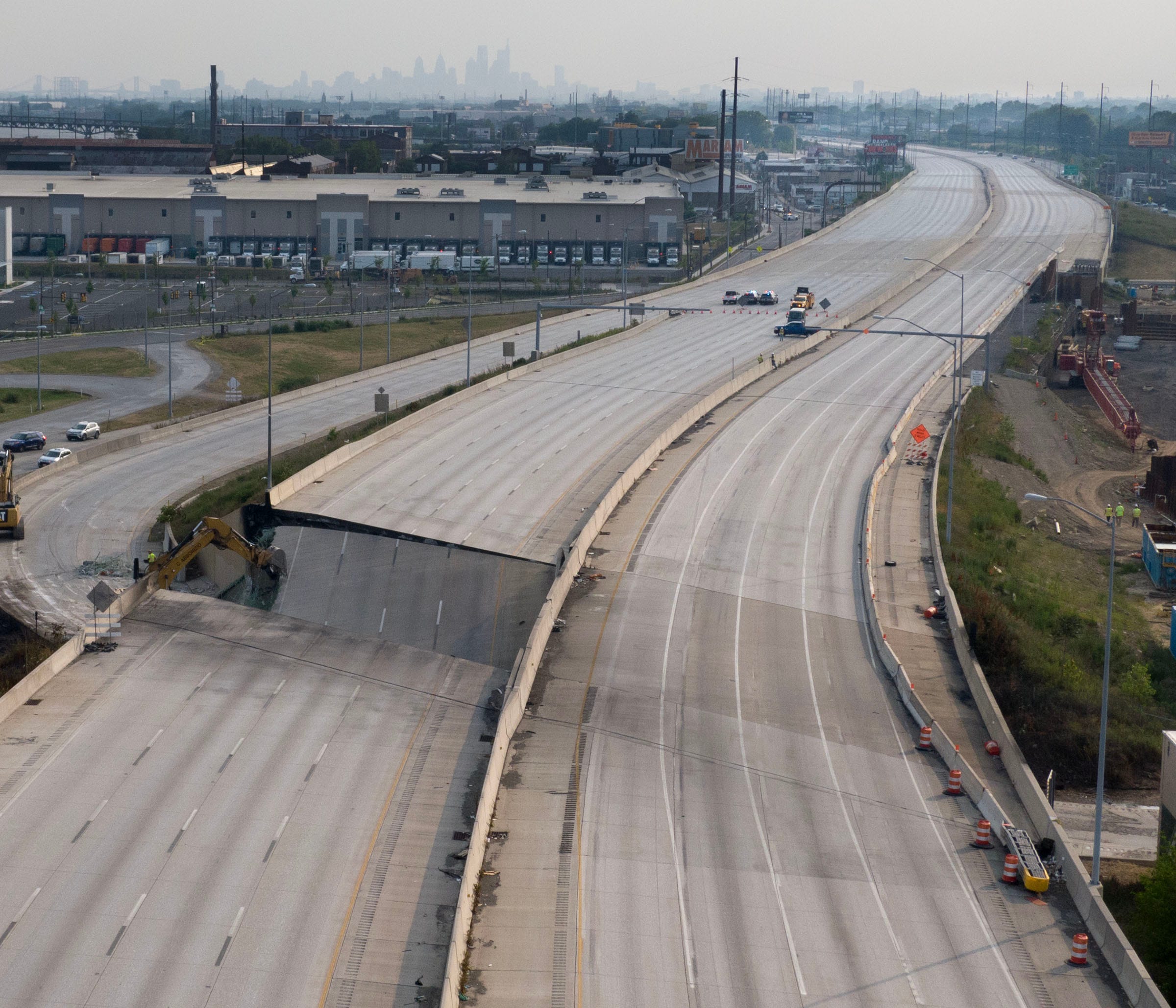 I-95 Bridge Collapse. See Photos From The Philadelphia Accident Scene