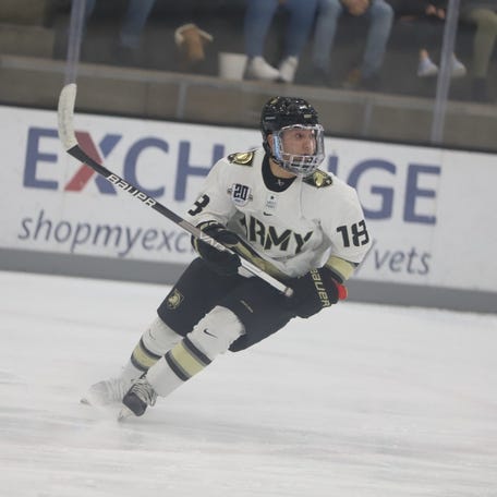 Army sophomore forward Max Itagaki was named the Atlantic Hockey rookie of the year in 2022-23.