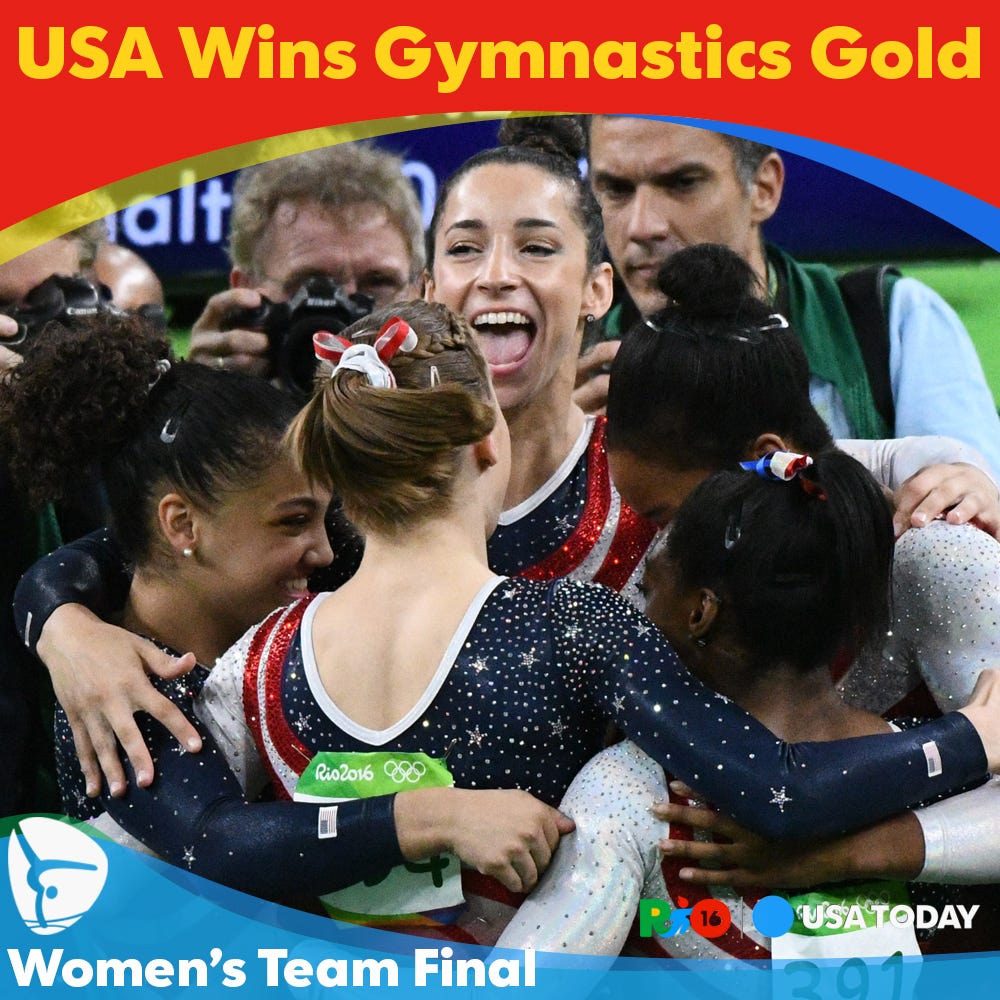 U.S. Women's Gymnastics Team Wins Gold at Olympics 2016
