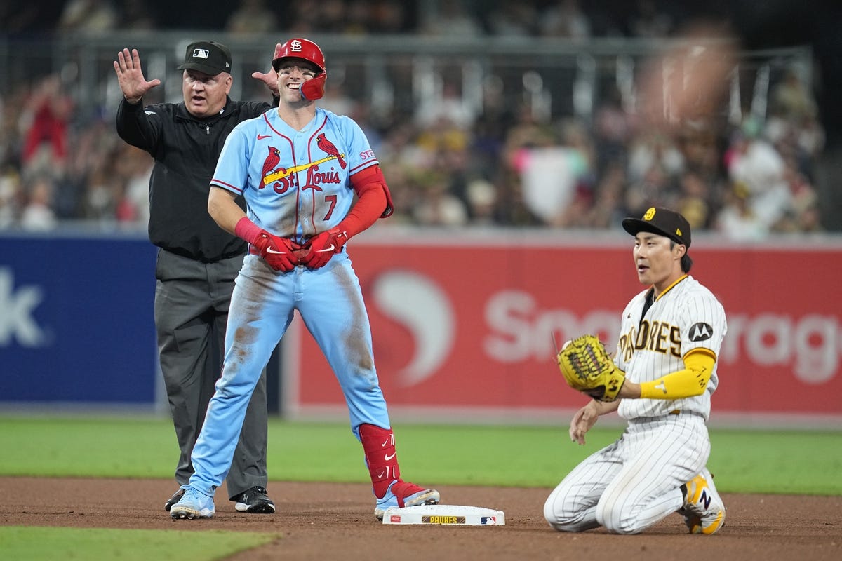 Photo: SAN DIEGO PADRES VS ST. LOUIS CARDINALS BASEBALL